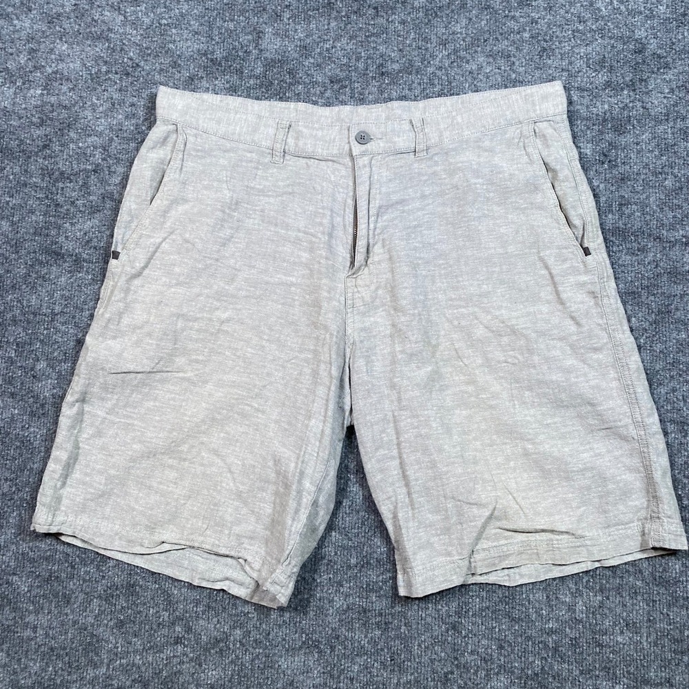 Patagonia Hemp Organic Cotton Shorts Mens 36 Oatmeal Heather Grey 8.5 Inseam